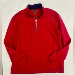 Pebble Beach Performance Men’s Red 1/4 Zip-Up Pullover Active Sweater in Large